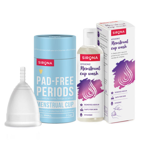 Buy Sirona Reusable Menstrual Cup and Sirona Menstrual Wash - Small-Purplle
