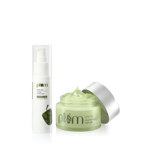 Buy Plum Green Tea - Day & Night Oil-Free Moisturizer Duo | For all-day hydration | Paraben-Free-Purplle