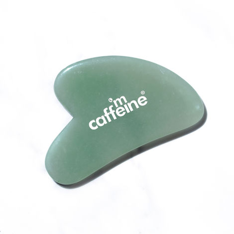 Buy mCaffeine Gua Sha - Green Quartz Face Massaging Stone | For Skin Toning, Reducing Puffiness & Skin Elasticity | For Men & Women | Made with Aventurine | Loaded with Positive Energy & Vitality-Purplle