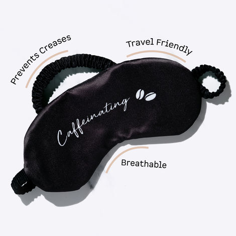 Buy mCaffeine Mulberry Silk Caffeinating Sleeping Eye Mask | Breathable, Lightweight & Ultra-Comfortable | Gender Neutral & Travel Friendly | Made of Pure Mulberry Silk-Purplle