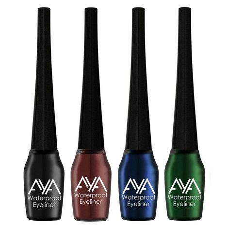 Buy AYA Waterproof Eyeliner, Set of 4 (Black, Brown, Blue, Green)-Purplle