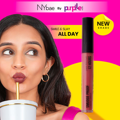 Buy NY Bae Smudge Proof Liquid Lipstick | Long Lasting | Super Pigmented | Nude Brown Lipstick | Matte Finish - Blush Bloom 01 (2.5 ml)-Purplle