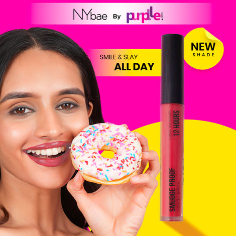 Buy NY Bae Smudge Proof Liquid Lipstick | Long Lasting | Super Pigmented | Red Lipstick | Matte Finish - Plum Pout 02 (2.5 ml)-Purplle