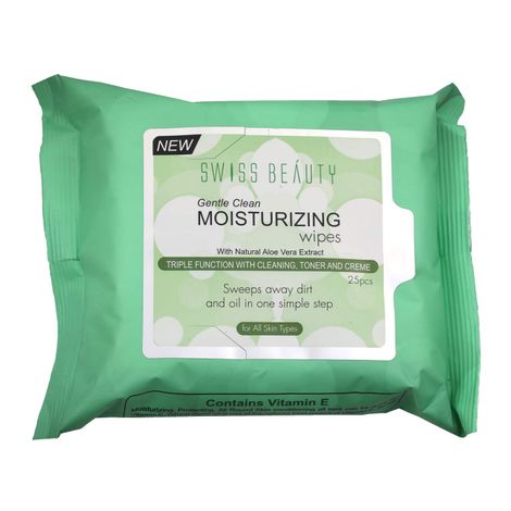 Buy Swiss Beauty Daily Essentials Makeup Remover Cleansing Wet Wipes 1 Aloe-Vera (25 Pcs)-Purplle