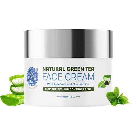 Buy The Moms Co. Natural Green Tea Face Cream (50 g) (with mono carton)-Purplle