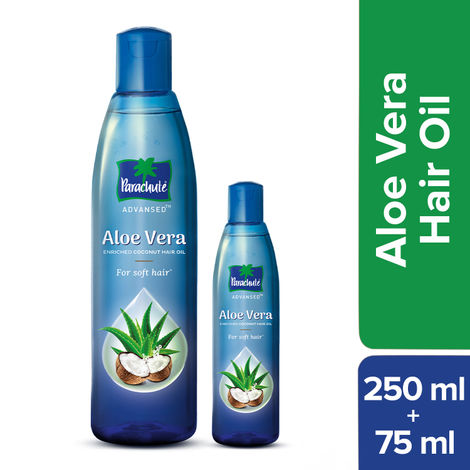 Buy Parachute Advansed Aloe Vera Enriched Coconut Hair Oil (250 ml + 75 ml)-Purplle