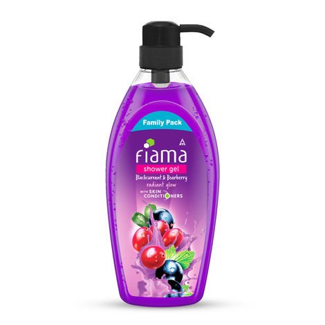 Buy Fiama Shower Gel, Family pack, Blackcurrant & Bearberry Body Wash with Skin Conditioners for Radiant Glow, 900 ml bottle-Purplle