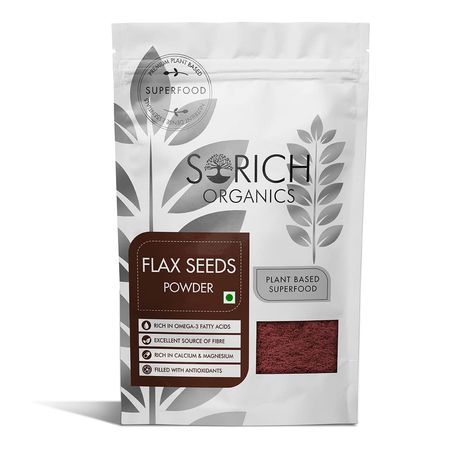 Buy Sorich Organics Organic Flax Seeds Powder Rich in Omega 3 - 400 Gm-Purplle