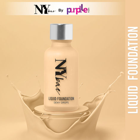 Buy NY Bae Dewy Drops Foundation - White Coffee 08 (30 ml) | Very Fair Skin | Cool Undertone | Full Coverage | Long Lasting | Non-Transfer-Purplle