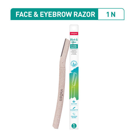 Buy Sirona Reusable Blink & Glow Face Razor for Women - 1 Razors | Painless Facial Hair Removal | Eyebrow Shaper | For Eyebrows, Upper Lip, Forehead, Peach Fuzz, Chin and Sideburns | Dermaplaning Tool 1 pc-Purplle