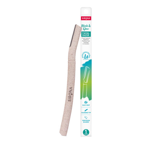 Buy Sirona Reusable Blink & Glow Face Razor for Women - 1 Razors | Painless Facial Hair Removal | Eyebrow Shaper | For Eyebrows, Upper Lip, Forehead, Peach Fuzz, Chin and Sideburns | Dermaplaning Tool 1 pc-Purplle