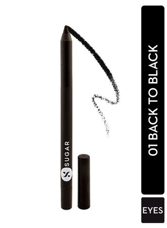 Buy SUGAR Cosmetics - Stroke Of Genius - Heavy-duty Kohl - 01 Back To Black (Black) - Waterproof Kohl Pencil, Lasts Up to 8 hours-Purplle