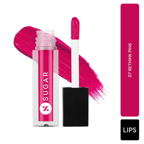 Buy SUGAR Cosmetics Smudge Me Not Liquid Lipsticks for Women | Transferproof & Waterproof | Lasts 12+ Hours | Matte Lipstick | 1.1ml - 07 Rethink Pink-Purplle