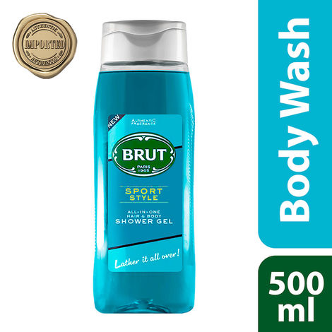 Buy Brut Sport Style body wash for men, All-In-One Hair & Body Shower Gel, 500 ml-Purplle