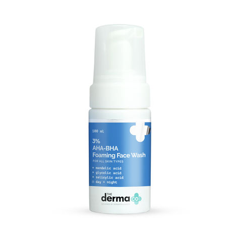 Buy The Derma co. 3% AHA-BHA Foaming Daily Face Wash (100 ml) For All Skin Types-Purplle