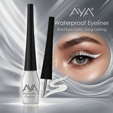 Buy AYA Waterproof Eyeliner, White (5 ml)-Purplle