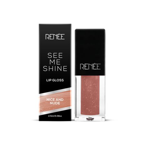 Buy RENEE See Me Shine Lip Gloss Nice And Nude, 2.5ml-Purplle