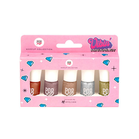 Buy MyGlamm POPxo Makeup Collection - Vibin’ Mini Nail Kit-Vibin (5X3 ml)-Purplle