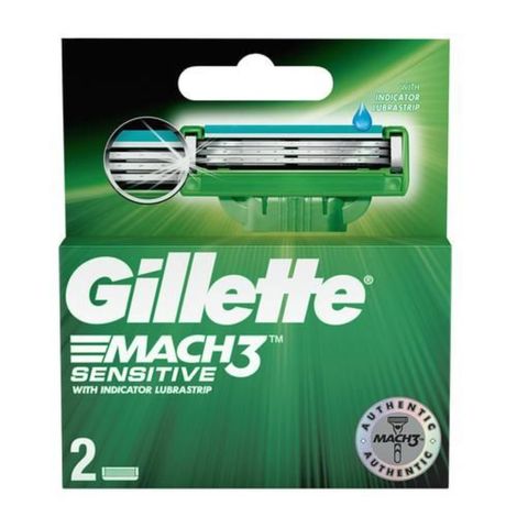 Buy Gillette Mach3 Sensitive 2 Cartridges-Purplle
