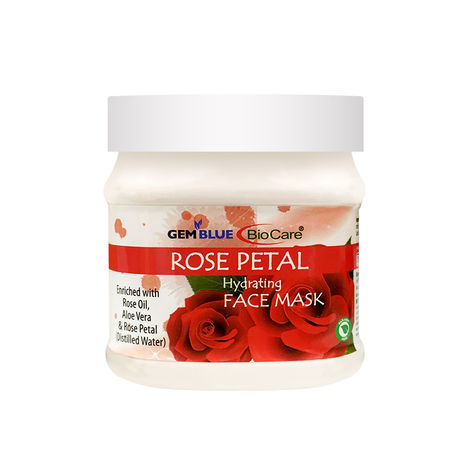 Buy Gemblue Biocare Rose Petal Hydrating Mask Enriched with Rose Oil, Aloevera, and Rose Petal, Suitable for All Skin types - 500ml-Purplle