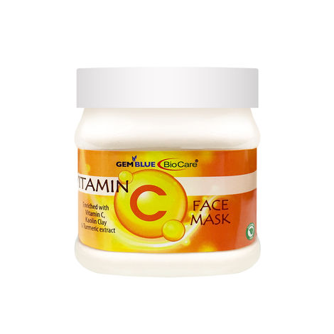 Buy Gemblue Biocare Vitamin C face Mask Enriched with Vitamin C , Aloevera Extract and Tumeric extract, Suitable for All Skin types - 500ml-Purplle
