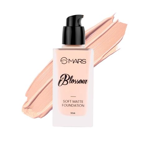 Buy MARS Blossom Soft Matte Foundation | Blendable and Buildable | Flawless Base Foundation for Face Makeup (30 ml) (01-PORCELAIN)-Purplle