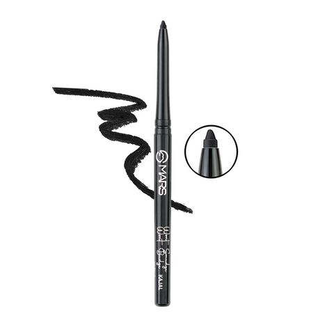 Buy MARS won't Smudge Long Lasting Waterproof Super Black Kajal (Jet Black, 0.35 gm)-Purplle