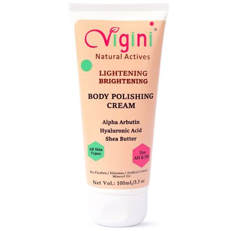 Buy Vigini Body Whitening Lightening Brightening Moisturizing Polishing Fairness Exfoliating Day Night Gel Cream Glowing Skin De Tan Uneven Tone Pigmentation Dark Spot Remover Hyaluronic Acid Glycolic Acid SPF 30 Sunblock 100 ml-Purplle