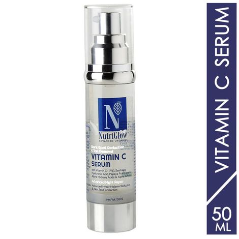 Buy NutriGlow Advanced Organics Vitamin C Serum For Advanced Night Repair, 50 ml-Purplle