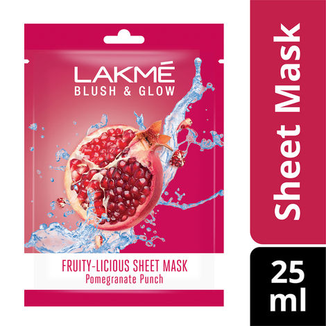 Buy Lakme Blush & Glow Pomegranate Sheet Mask, 25 ml-Purplle