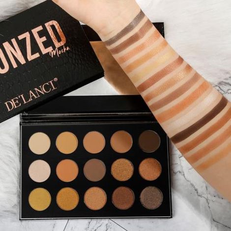 Buy DE ' LANCI Bronzed Mocha 15 Color Nude Eyeshadow Makeup Pallete - 230 gm-Purplle