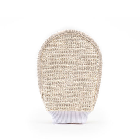 Buy mCaffeine Exfoliating Bath Glove for Body Cleansing and Scrubbing | Made of 100% Natural Fibre | Gentle on the Skin | Sustainable, Unisex | Easy to Use - 1 Pc-Purplle