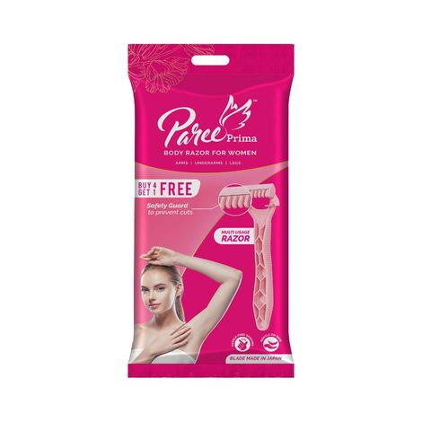 Buy Paree Prima Premium Hair Removal Full Body Razor for Women | Travel Friendly & Hassle-Free Shaving Razor - Pack of 5-Purplle