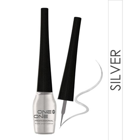 Buy ONE on ONE Waterproof Eyeliner, Silver (5 ml)-Purplle