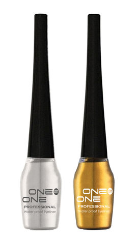 Buy ONE on ONE Waterproof Eyeliner, Set of 2 (Silver and Golden)-Purplle