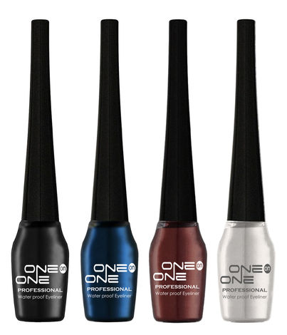 Buy ONE on ONE Waterproof Eyeliner, Set of 4 (Black, Blue, Brown, Silver)-Purplle