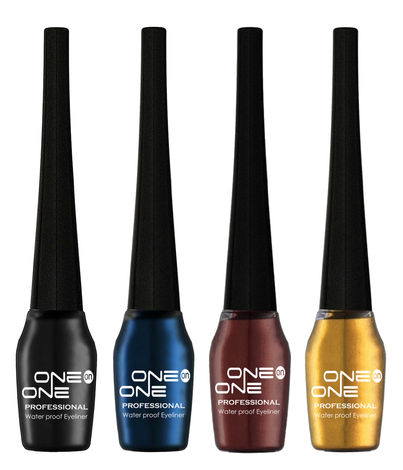 Buy ONE on ONE Waterproof Eyeliner, Set of 4 (Black, Blue, Brown, Golden)-Purplle