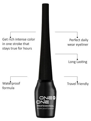 Buy ONE on ONE Waterproof Eyeliner, Set of 8 (Black, Blue, Brown, Golden, Green, Silver, Purple, White)-Purplle