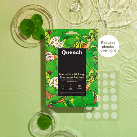 Buy Quench Botanics Mama Cica Zit Away Treatment Petches Korean Ginseng (Korean Acne Patches) - Pack of 24-Purplle