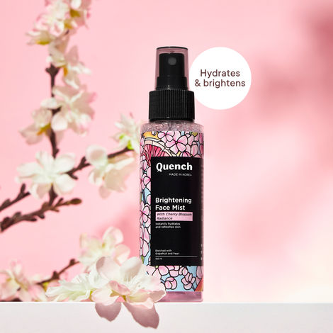 Buy Quench Botanics Brightening Face Mist & Toner With Cherry Blossom & Pearl Extracts For Instant Glow - 100 ml-Purplle