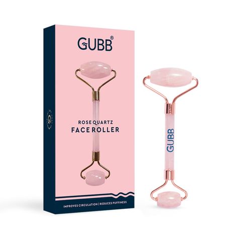 Buy GUBB Rose Quartz Face Roller, Face Massager for Wrinkles, Fine Lines & Skin Firming-Purplle