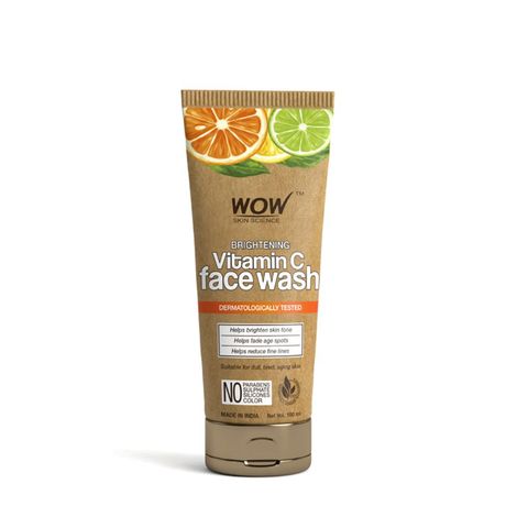 Buy WOW Skin Science Vitamin C Face Wash for Skin Brightening, Age Spots And Hyperpigmentation - Paper Tube (Eco Friendly Packaging) - 100ml-Purplle