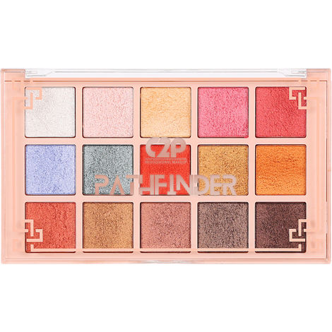 Buy C2P Pro Pathfinder 15 Color Eye Shadow Palette - Summer Coral 02-Purplle