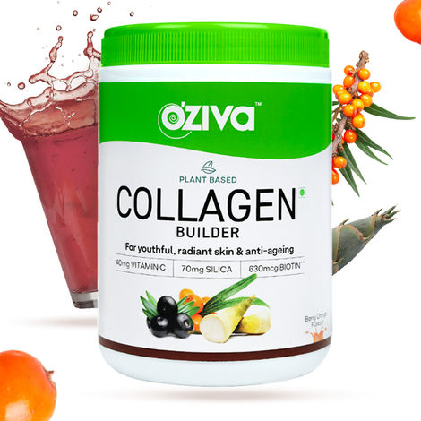 Buy OZiva Plant Based Collagen Builder for Youthful, Radiant Skin & Anti-Ageing, 250g-Purplle