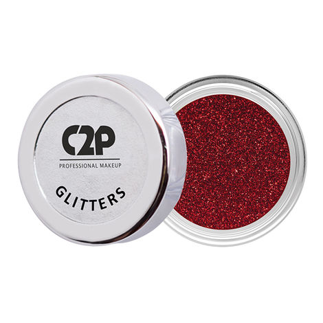 Buy C2P Pro Uptown Eyeshadow Loose Glitters - Sparkling Red 33 - 3.5 gm-Purplle