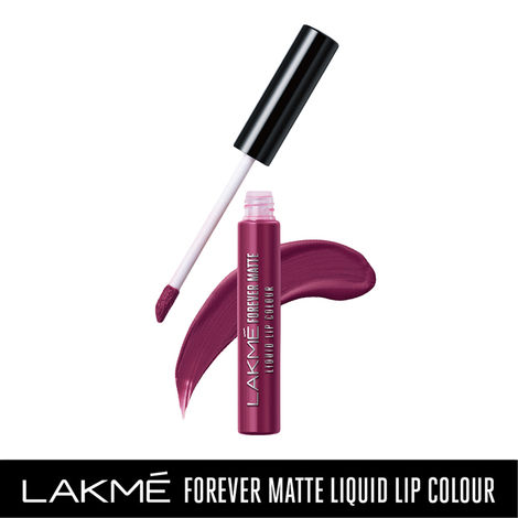 Buy Lakme Forever Matte Liquid Lip Colour, Wine Glow (5.6 ml)-Purplle