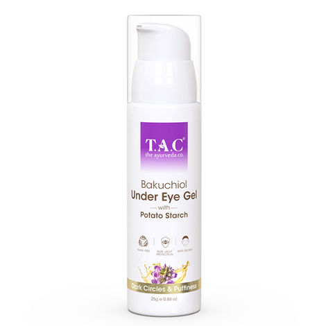 Buy TAC - The Ayurveda Co. Bakuchiol Under Eye Gel with Potato Starch for Dark Circles and Puffiness, 25gm-Purplle