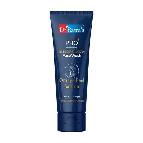 Buy Dr Batra's PRO+ Instant Glow Face Wash|Contains Orange Peel, Echinacea, Saffron, Aloe Vera, Vitamin E. 100 g.-Purplle