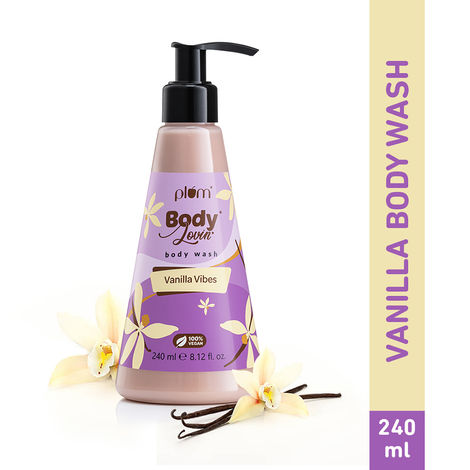 Buy Plum BodyLovin' Vanilla Vibes Body Wash | SLS-Free Creamy Body Wash For Women | Warm Vanilla Fragrance for Soft & Smooth Skin | Aloe-Infused Nourishing Shower Gel For All Skin Types (240 ml)-Purplle