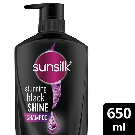 Buy Sunsilk Stunning Black Shine Shampoo, With Amla+Oil, Pearl Protein & Vitamin E For Long Lasting Shine, 650 ml-Purplle